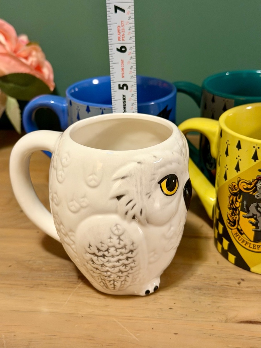 Harry Potter Mug Set Hedwig + Ravenclaw Slytherin Hufflepuff - Picture 8 of 11